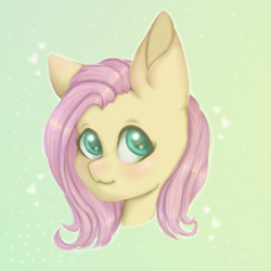 Size: 900x900 | Tagged: safe, artist:saltyvity, fluttershy, pegasus, pony, g4, bust, cute, female, mare, shyabetes, solo