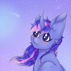 Size: 900x900 | Tagged: safe, artist:saltyvity, oc, oc only, alicorn, pony, female, mare, night, solo, stars