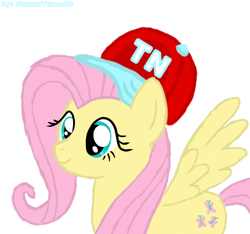 Size: 800x750 | Tagged: safe, artist:thread8, fluttershy, pegasus, pony, g4, cap, golf blitz, hat, simple background, solo, white background