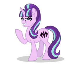 Size: 1788x1582 | Tagged: safe, artist:melspyrose, starlight glimmer, pony, unicorn, g4, alternate cutie mark, antagonist, evil starlight, female, mare, s5 starlight, simple background, solo, this will end in communism, transparent background, vector, what if