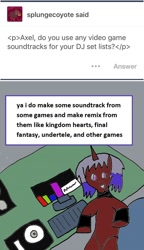 Size: 644x1118 | Tagged: safe, artist:ask-luciavampire, oc, pony, unicorn, ask ponys gamer club, ask, tumblr