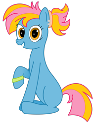 Size: 2710x3522 | Tagged: safe, artist:rainbowšpekgs, oc, oc only, oc:silver patch, earth pony, pony, 2021 community collab, derpibooru community collaboration, ear piercing, earring, female, high res, jewelry, mare, piercing, simple background, smiling, solo, transparent background, wristband