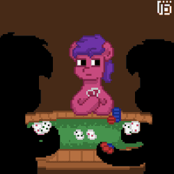 Size: 800x800 | Tagged: safe, artist:vohd, oc, oc only, earth pony, pony, animated, casino, frame by frame, pixel art, playing card, poker