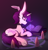 Size: 1900x1974 | Tagged: safe, artist:tatykin, artist:xbi, oc, oc only, oc:lapush buns, bunnycorn, pony, unicorn, book, bowtie, bunny ears, carrot, collaboration, food, magic, magic circle, male, pentagram, solo, stallion, summoning, summoning circle