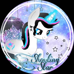 Size: 1080x1080 | Tagged: safe, artist:rxndxm.artist, oc, oc only, oc:shooting star, pony, unicorn, female, glowing horn, horn, lying down, mare, prone, solo