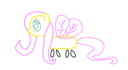 Size: 1730x948 | Tagged: safe, artist:para7up, fluttershy, hybrid, original species, parasprite, pony, g4, 1000 hours in ms paint, female, flutterfly, lineart, simple background, solo, species swap, white background