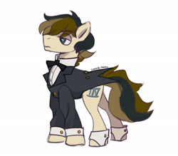 Size: 2184x1912 | Tagged: safe, artist:lunnita_pony, oc, oc only, oc:115, earth pony, pony, clothes, simple background, solo, white background