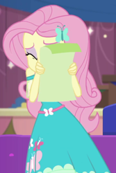 Size: 482x720 | Tagged: safe, screencap, fluttershy, best in show: the pre-show, equestria girls, g4, my little pony equestria girls: better together, cropped, solo