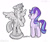Size: 1121x947 | Tagged: safe, artist:artistnjc, part of a set, starlight glimmer, twilight sparkle, alicorn, pony, unicorn, g4, the cutie re-mark, abuse, bad end, bipedal, egalitarianism, evil grin, evil starlight, female, grin, mare, petrification, rearing, s5 starlight, simple background, smiling, spread wings, this will end in communism, transformation, trapped, turned to stone, twilight sparkle (alicorn), twilybuse, white background, wings