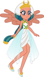 Size: 522x899 | Tagged: safe, artist:punzil504, somnambula, equestria girls, g4, clothes, clothes swap, dress, equestria girls-ified, eyeshadow, female, flats, makeup, ponied up, shoes, simple background, sleeveless, solo, transparent background, wings