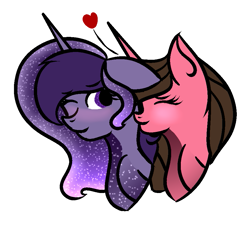 Size: 929x847 | Tagged: safe, artist:thecommandermiky, oc, cute, ethereal mane, galaxy mane, love