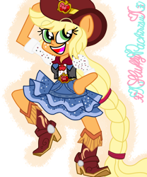 Size: 1024x1229 | Tagged: safe, artist:xxfluffypachirisuxx, applejack, earth pony, anthro, equestria girls, equestria girls specials, g4, my little pony equestria girls: dance magic, clothes, simple background, solo, transparent background