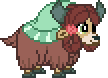 Size: 108x78 | Tagged: safe, artist:botchan-mlp, yona, yak, derpibooru, g4, animated, april fools 2024, desktop ponies, female, gif, meta, pixel art, simple background, solo, sprite, transparent background