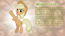 Size: 4616x2590 | Tagged: safe, artist:andoanimalia, mean applejack, earth pony, pony, g4, the mean 6, bio, bipedal, clone, hoof in air, looking at you, raised hoof, vector