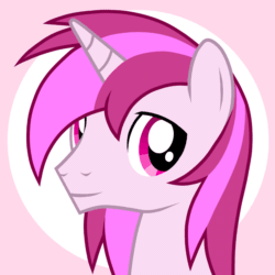 Size: 800x800 | Tagged: safe, artist:jennieoo, oc, oc:sweet hoof, pony, unicorn, g4, animated, blinking, gif, show accurate, smiling, solo, vector