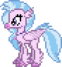 Size: 88x94 | Tagged: safe, artist:botchan-mlp, silverstream, hippogriff, g4, animated, blinking, desktop ponies, female, pixel art, simple background, smiling, solo, sprite, transparent background, version, wings