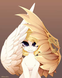 Size: 4000x5000 | Tagged: safe, artist:xsatanielx, oc, oc only, oc:gizmo gears, pegasus, pony, rcf community, absurd resolution, artificial wings, augmented, commission, female, pegasus oc, wings
