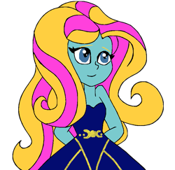 Size: 803x779 | Tagged: safe, artist:adamfrankenstein, fluttershy, equestria girls, g4, andrea libman, fall formal outfits, katya spelling, simple background, solo, super monsters, transparent background