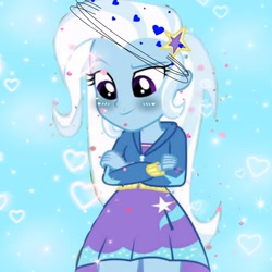 Size: 2896x2896 | Tagged: safe, artist:flutterbycord, edit, edited screencap, screencap, trixie, equestria girls, g4, female, heart, high res, solo