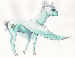 Size: 2000x1543 | Tagged: safe, artist:lady-limule, oc, oc only, pegasus, pony, colored hooves, female, frown, glasses, mare, pegasus oc, reference sheet, solo, story included, tail wrap, traditional art, wings