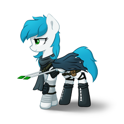 Size: 1500x1500 | Tagged: safe, artist:zylgchs, oc, oc only, oc:cynosura, pony, fallout equestria, armor, battle saddle, cape, clothes, simple background, solo, standing, transparent background