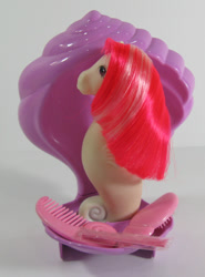 Size: 444x600 | Tagged: safe, photographer:breyer600, sea mist, sea pony, g1, comb, irl, photo, shell, solo, toy