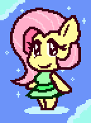 Size: 576x776 | Tagged: safe, artist:gorby, derpibooru exclusive, fluttershy, anthro, g4, female, looking at you, lowres, pixel art, solo