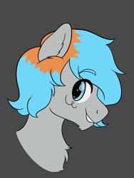Size: 1203x1603 | Tagged: safe, artist:fannytastical, oc, oc only, oc:shade flash, pegasus, pony, bust, smiling, solo