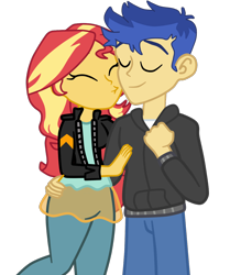 Size: 1116x1220 | Tagged: safe, artist:gmaplay, flash sentry, sunset shimmer, equestria girls, g4, female, kissing, male, ship:flashimmer, shipping, simple background, straight, transparent background