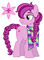 Size: 1417x1941 | Tagged: safe, artist:strawberry-spritz, oc, oc only, pony, clothes, male, offspring, parent:timber spruce, parent:twilight sparkle, parents:timbertwi, scarf, simple background, solo, stallion, transparent background, vector
