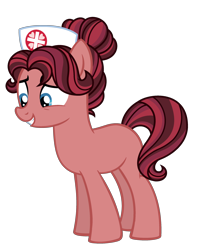 Size: 2184x2712 | Tagged: safe, artist:strawberry-spritz, oc, oc only, earth pony, pony, female, hat, high res, mare, nurse hat, offspring, parent:filthy rich, parent:spoiled rich, parents:spoilthy, simple background, solo, transparent background