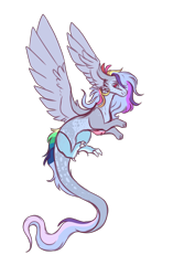 Size: 2000x3000 | Tagged: safe, artist:orphicdove, oc, oc only, draconequus, high res, interspecies offspring, offspring, parent:discord, parent:rainbow dash, parents:discodash, simple background, solo, transparent background