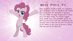 Size: 1280x719 | Tagged: safe, artist:andoanimalia, mean pinkie pie, earth pony, pony, g4, the mean 6, bio, bipedal, clone, hooves in air, looking at you, open mouth, vector, y pose