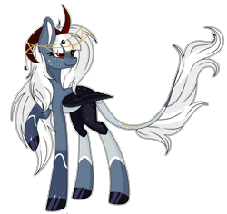 Size: 6792x6423 | Tagged: safe, artist:kireiinaa, oc, oc only, oc:lunari, pegasus, pony, absurd resolution, female, horns, mare, simple background, solo, transparent background