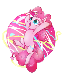 Size: 1511x1806 | Tagged: safe, artist:nessakav, part of a set, pinkie pie, earth pony, pony, g4, balloon, ear fluff, female, happy, mare, open mouth, simple background, smiling, solo, transparent background