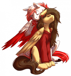 Size: 700x745 | Tagged: safe, artist:moontwinkle, oc, oc:deepest apologies, oc:retro hearts, pegasus, pony, commission, simple background, transparent background, ych result