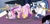 Size: 744x362 | Tagged: safe, screencap, princess cadance, princess flurry heart, shining armor, alicorn, pony, unicorn, g4, the beginning of the end, bowing, chains, cropped, eyes closed, gag, help us, muzzle gag, spear, weapon