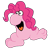 Size: 433x446 | Tagged: safe, alternate version, artist:artevi, pinkie pie, g4, candy, cursed image, food, nerds, nightmare fuel, not salmon, simple background, solo, species swap, transparent background, wat, why