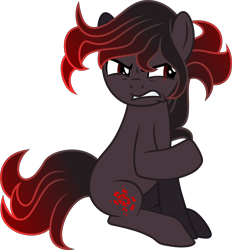 Size: 7398x7977 | Tagged: safe, artist:php178, derpibooru exclusive, oc, oc only, oc:trauma trigger, earth pony, pony, .svg available, angry, earth pony oc, edgy, furious, gritted teeth, male, simple background, solo, stallion, stallion oc, svg, transparent background, trauma trigger, trauma trigger is not amused, unamused, vector