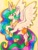 Size: 3024x4032 | Tagged: safe, artist:raystarkitty, princess celestia, alicorn, pony, g4, alternate cutie mark, eye clipping through hair, female, mare, solo, traditional art