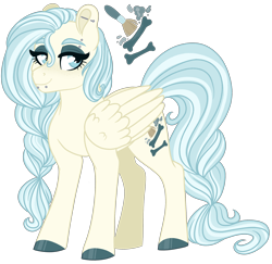Size: 2410x2341 | Tagged: safe, artist:whalepornoz, oc, oc only, oc:snowy dust, pegasus, pony, colored hooves, ear piercing, earring, eyebrow piercing, eyeshadow, female, high res, jewelry, makeup, mare, offspring, parent:fluttershy, parent:thunderlane, parents:thundershy, piercing, simple background, snake bites, solo, transparent background