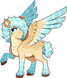 Size: 603x696 | Tagged: safe, alternate version, artist:lastnight-light, oc, oc only, oc:high tide, pegasus, pony, colored wings, male, multicolored wings, simple background, solo, stallion, tail feathers, transparent background, wings