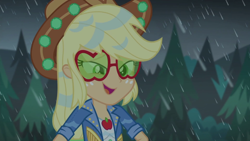 Size: 1920x1080 | Tagged: safe, screencap, applejack, equestria girls, g4, inclement leather, solo