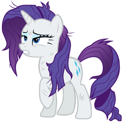 Size: 7000x7000 | Tagged: safe, artist:tardifice, rarity, pony, unicorn, g4, the cutie re-mark, absurd resolution, messy mane, simple background, solo, transparent background, vector