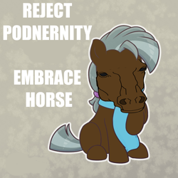 Size: 1400x1400 | Tagged: artist needed, safe, edit, horse, pony, embrace horse, hoers, hoers head on pony, solo, wat