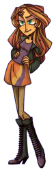 Size: 632x1920 | Tagged: safe, artist:0lijmazz, sunset shimmer, equestria girls, g4, boots, clothes, female, fishnet stockings, hand on hip, jacket, shoes, simple background, skirt, solo, transparent background