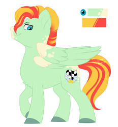 Size: 1143x1233 | Tagged: safe, artist:silentwolf-oficial, oc, oc only, oc:rocket feather, pegasus, pony, colored hooves, pegasus oc, reference sheet, simple background, solo, white background, wings