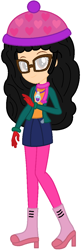 Size: 384x1186 | Tagged: safe, artist:ketrin29, artist:user15432, oc, oc only, oc:aaliyah, human, equestria girls, g4, aaliyah, amulet, barely eqg related, base used, bootleg, boots, clothes, coat, crossover, equestria girls style, equestria girls-ified, glasses, gloves, hat, high heel boots, high heels, jacket, jewelry, leggings, looking at you, mittens, necklace, pink shoes, scarf, shoes, solo, sweater, winter, winter cap, winter clothes, winter coat, winter hat, winter outfit
