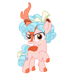 Size: 2000x2000 | Tagged: safe, artist:lovinglypromise, cozy glow, kirin, g4, evil grin, grin, high res, kirin-ified, looking at you, raised hoof, simple background, smiling, solo, species swap, transparent background, xk-class end-of-the-world scenario