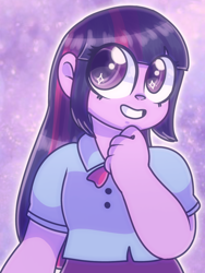Size: 800x1066 | Tagged: safe, artist:watermelonthecat, twilight sparkle, equestria girls, g4, big eyes, female, solo